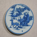 Legend of Asia Home Decor Handpainted Blue & White Porcelain Coaster God of Prosperity - Acrylic Shadow Box /S59