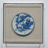 Legend of Asia Home Decor Handpainted Blue & White Porcelain Coaster God of Prosperity - Acrylic Shadow Box /S59