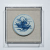 Legend of Asia Home Decor Handpainted Blue & White Porcelain Coaster Immortal Riding Crane - Acrylic Shadow Box /S59