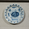 Legend of Asia Home Decor Handpainted Blue & White Porcelain Flower Plates Set of 3 - Wooden Shadow Box /S10