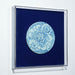 Legend of Asia Home Decor Handpainted Blue & White Porcelain Tile Silla Flower Round - Acrylic Shadow Box /S06