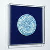 Legend of Asia Home Decor Handpainted Blue & White Porcelain Tile Silla Flower Round - Acrylic Shadow Box /S06