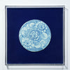 Legend of Asia Home Decor Handpainted Blue & White Porcelain Tile Silla Flower Round - Acrylic Shadow Box /S06