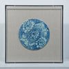 Legend of Asia Home Decor Handpainted Blue & White Porcelain Tile Silla Flower Round - Acrylic Shadow Box /S09
