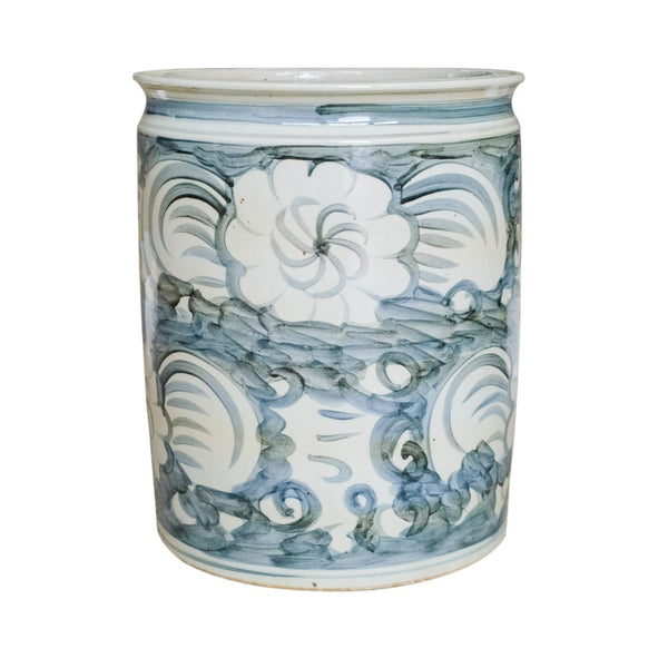 Legend of Asia Home Decor Indigo Blue & White Sea Flower Porcelain Planter