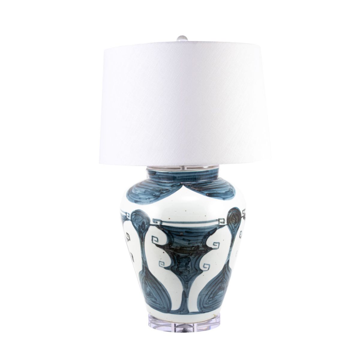 Legend of Asia Lighting Legend of Asia Abstract Painting Jar Lamp