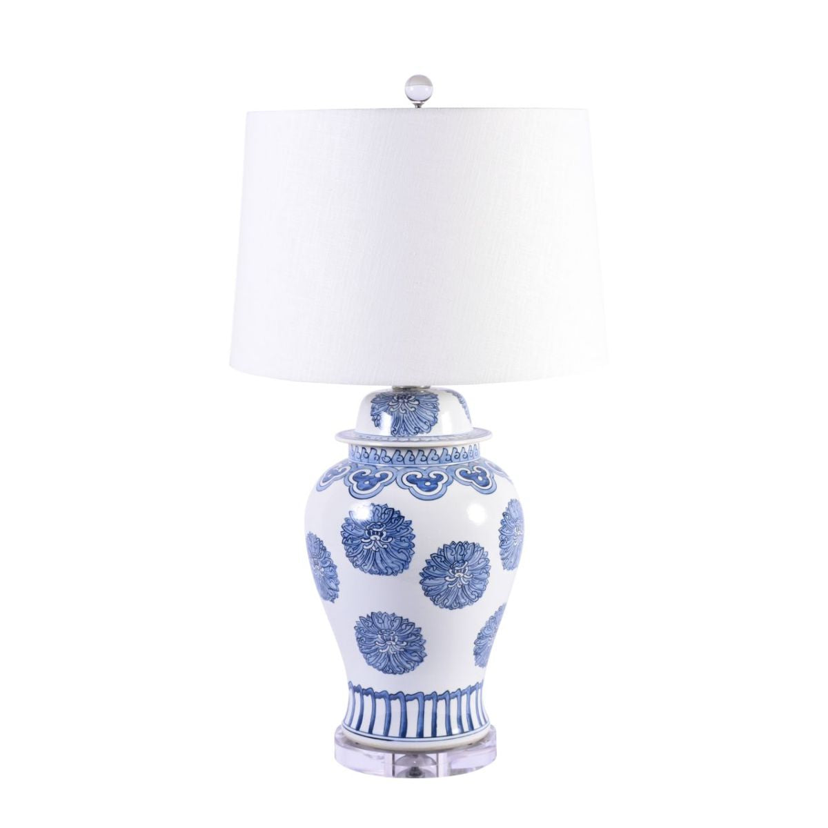 Legend of Asia Lighting Legend of Asia B&W Multi Flower Lamp