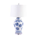 Legend of Asia Lighting Legend of Asia B&W Multi Flower Lamp