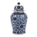 Legend of Asia Home Decor Legend of Asia B&W Peacock Lotus Temple Jar - XL
