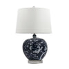 Legend of Asia Lighting Legend of Asia B&W Plum Melon Shape Lamp