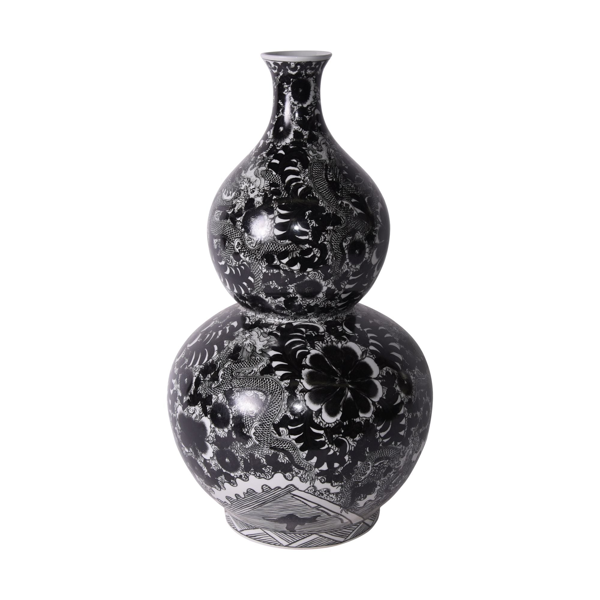Legend of Asia Home Legend of Asia Black Dragon Gourd Vase