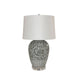 Legend of Asia Lighting Legend of Asia Black Peony Open Top Porcelain Urn Lamp