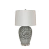 Legend of Asia Lighting Legend of Asia Black Peony Open Top Porcelain Urn Lamp