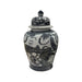 Legend of Asia Home Decor Legend of Asia Black Silla Flower Temple Jar Medium