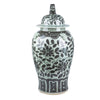 Legend of Asia Home Decor Legend of Asia Black Vine Lion Lid Temple Jar Large