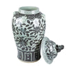 Legend of Asia Home Decor Legend of Asia Black Vine Lion Lid Temple Jar Large
