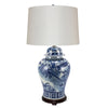 Legend of Asia Lighting Legend of Asia Blossom Garden Bird Lamp Wooden Base