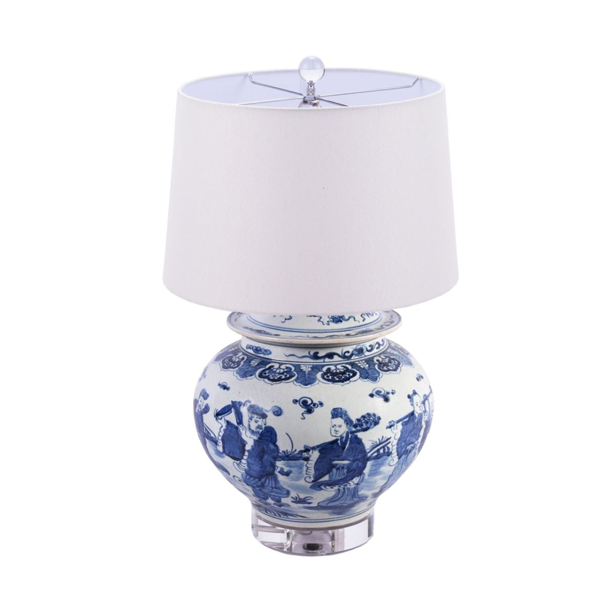 Legend of Asia Lighting Legend of Asia Blue and White 8 Immortals Lamp