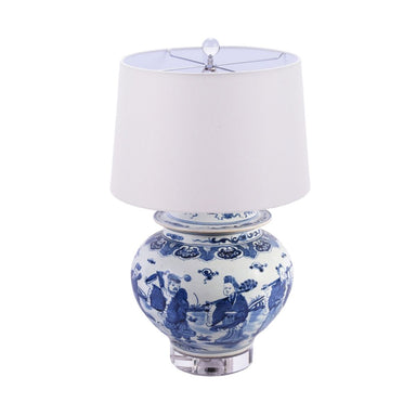 Legend of Asia Lighting Legend of Asia Blue and White 8 Immortals Lamp
