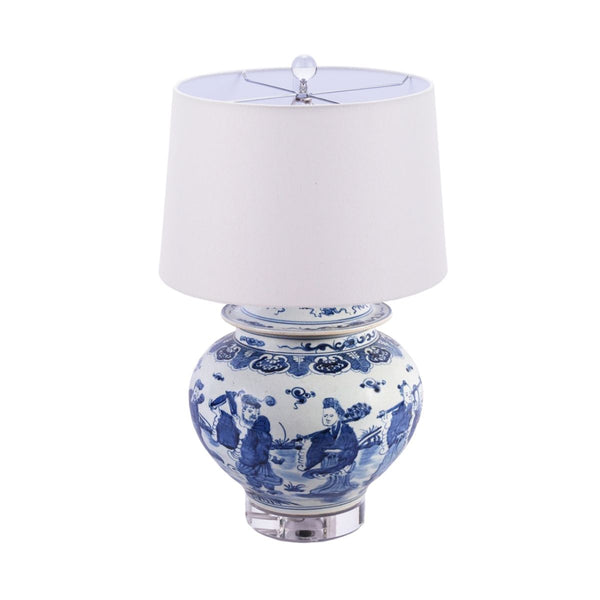 Legend of Asia Lighting Legend of Asia Blue and White 8 Immortals Lamp
