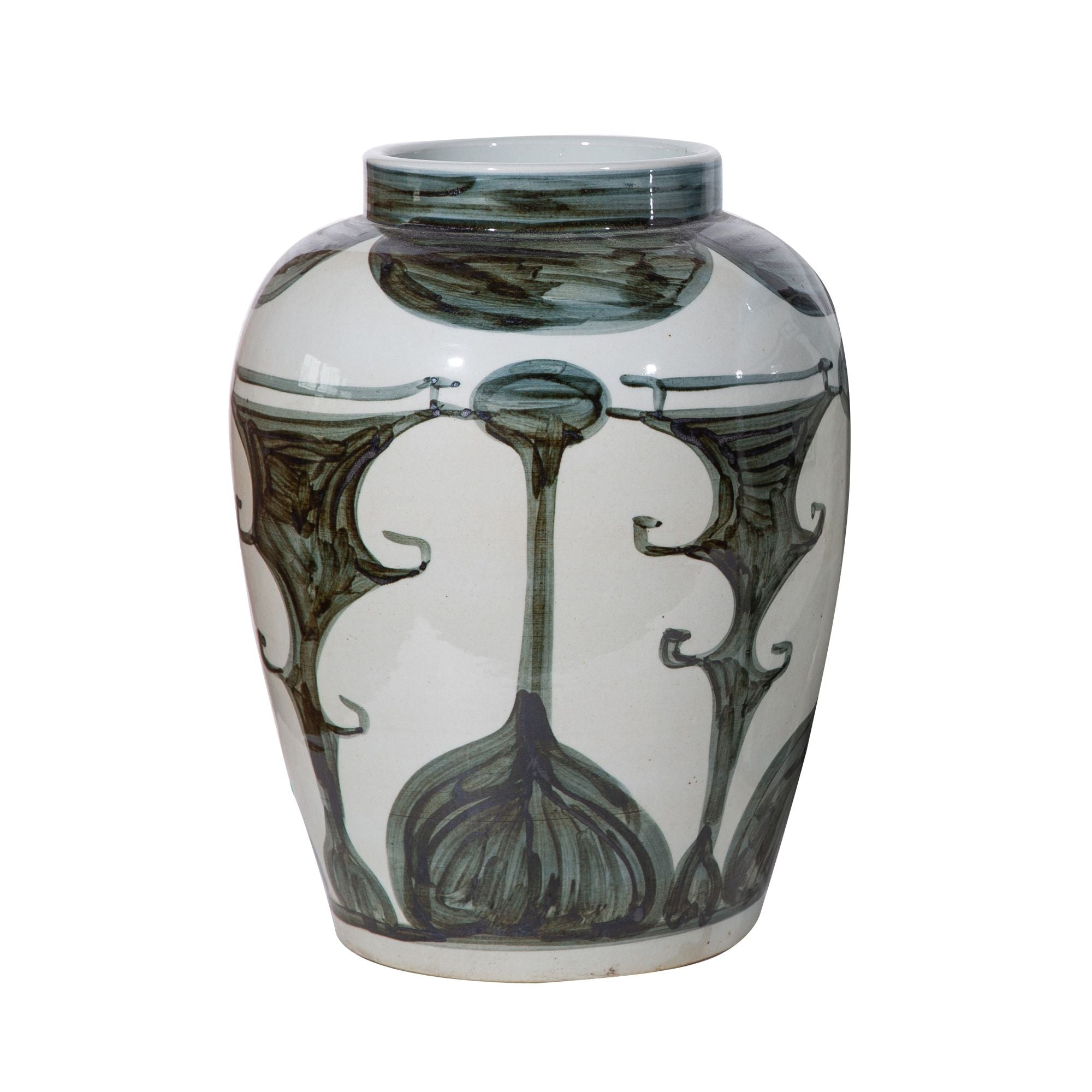 Legend of Asia Home Decor Legend of Asia Blue And White Abstract Painting Jar - Small