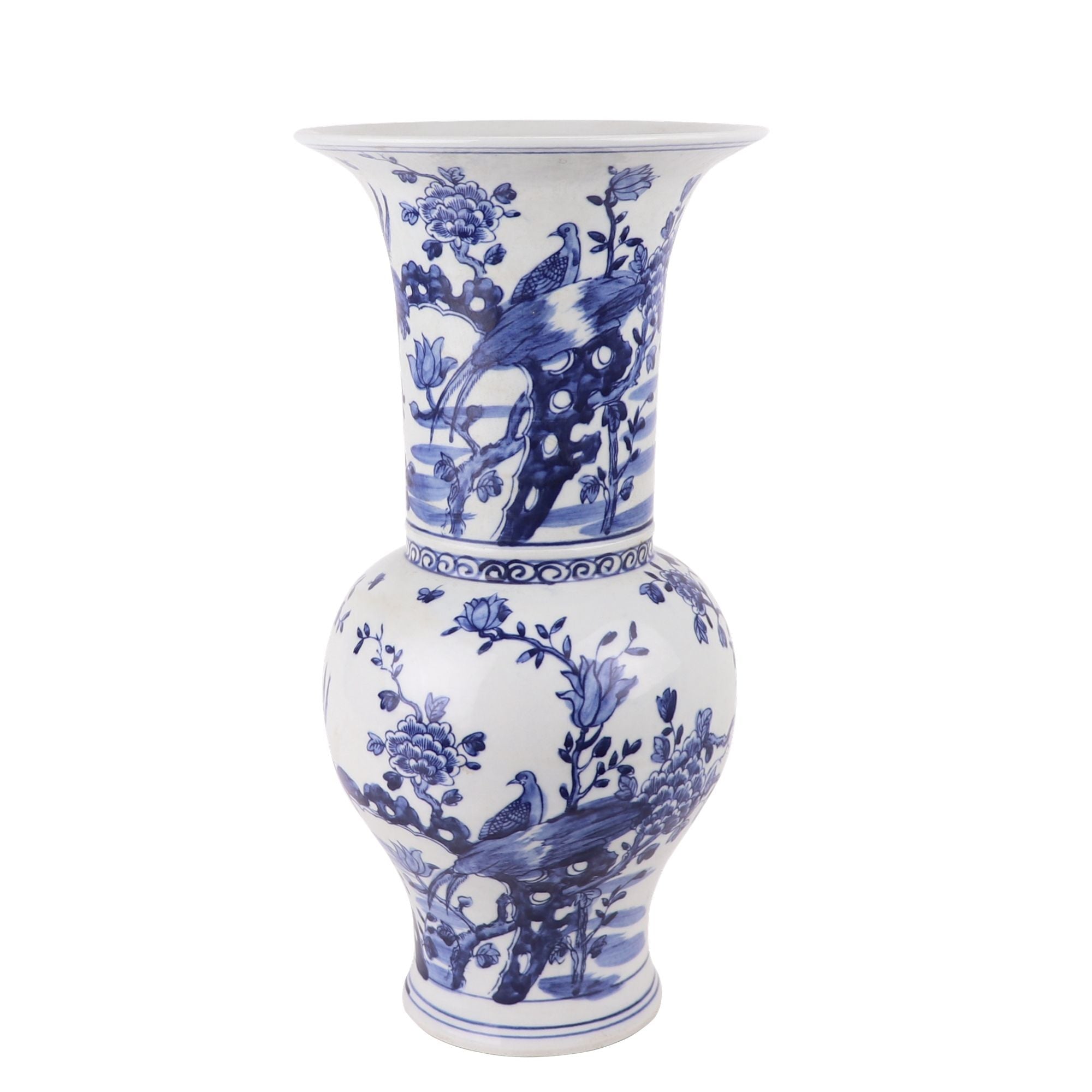 Legend of Asia Home Decor Legend of Asia Blue And White Blossom Morning Glory Vase