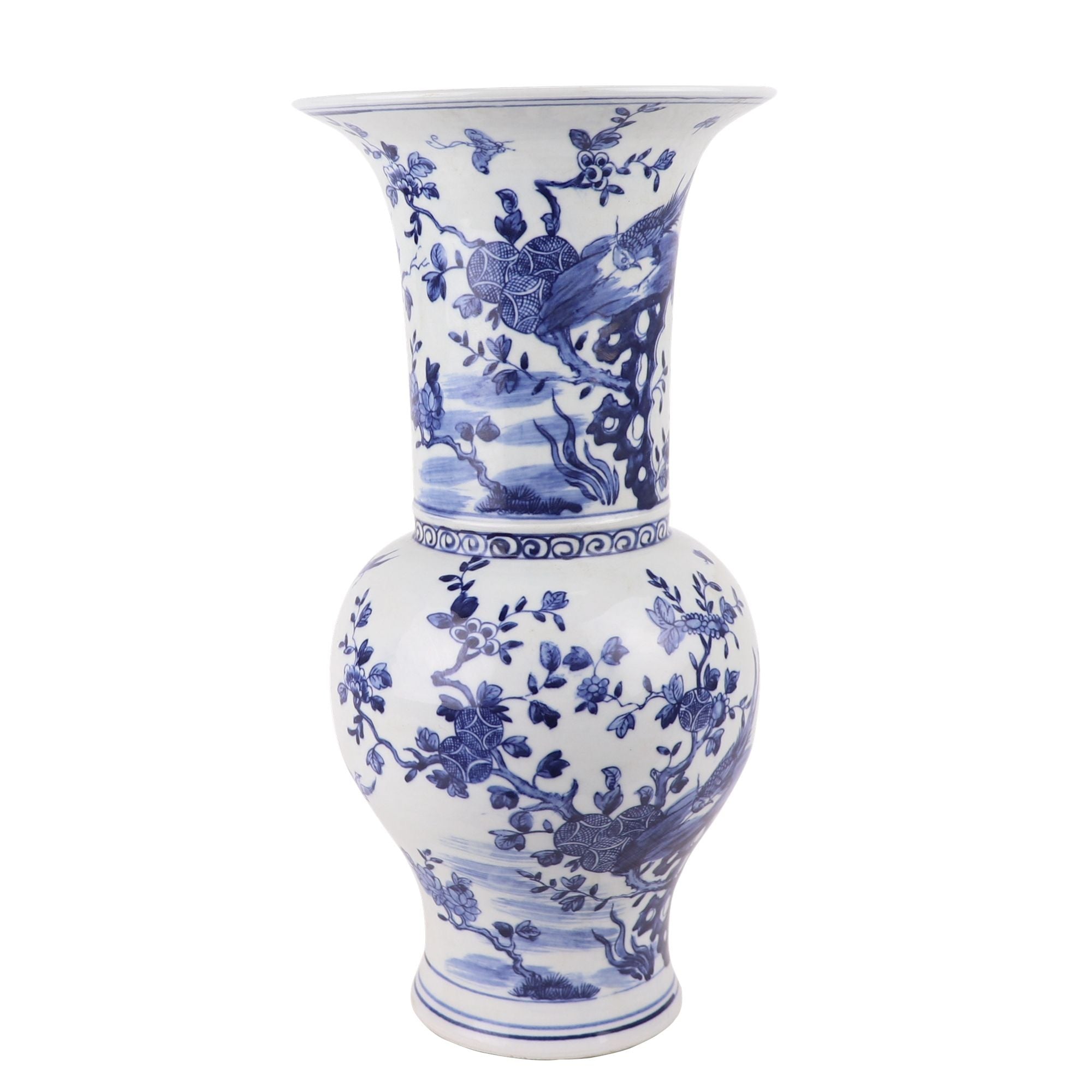 Legend of Asia Home Decor Legend of Asia Blue And White Blossom Morning Glory Vase