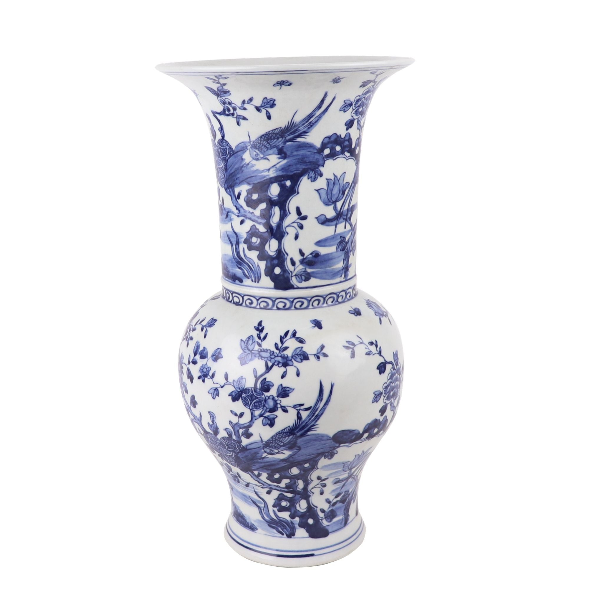 Legend of Asia Home Decor Legend of Asia Blue And White Blossom Morning Glory Vase