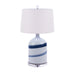 Legend of Asia Lighting Legend of Asia Blue and White Brushstroke Spin Table Lamp
