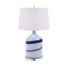 Legend of Asia Lighting Legend of Asia Blue and White Brushstroke Spin Table Lamp