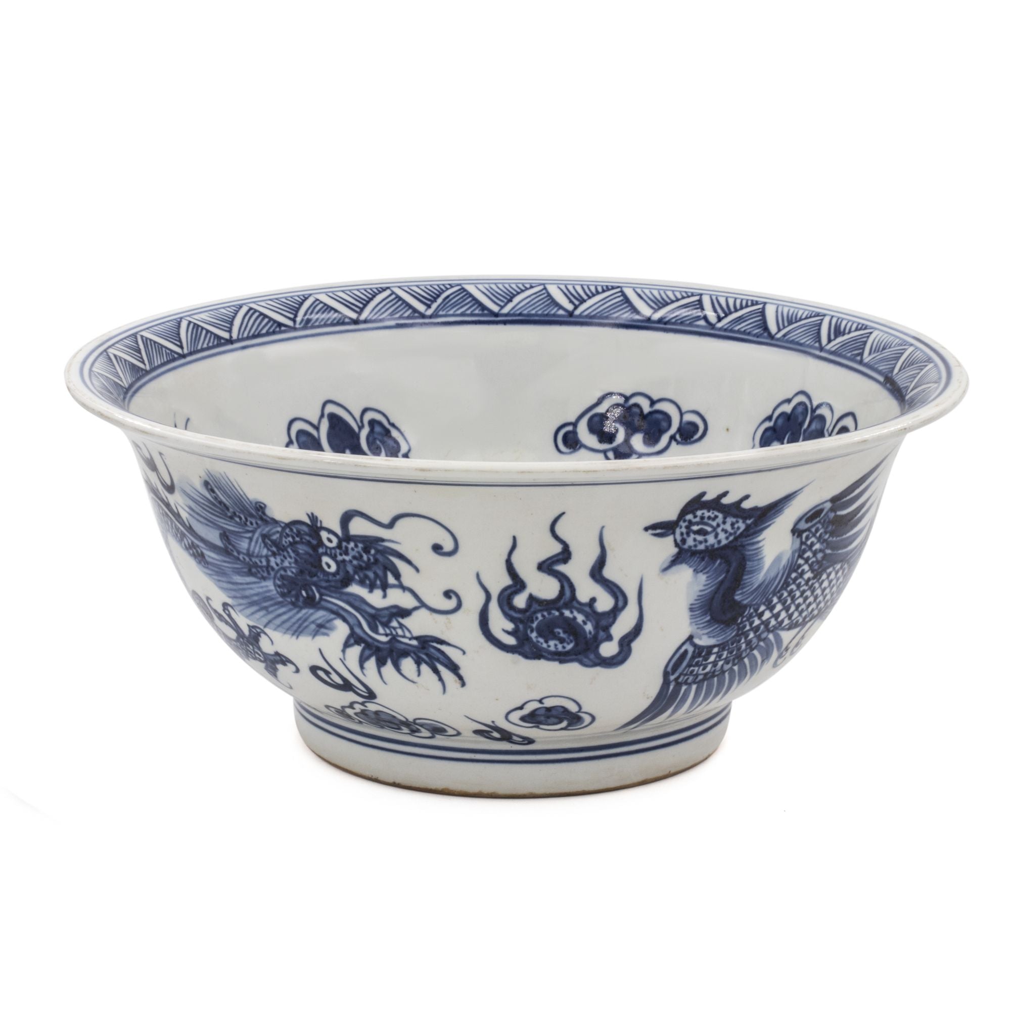 Legend of Asia Home Decor Legend of Asia Blue And White Dragon Phoenix Bowl