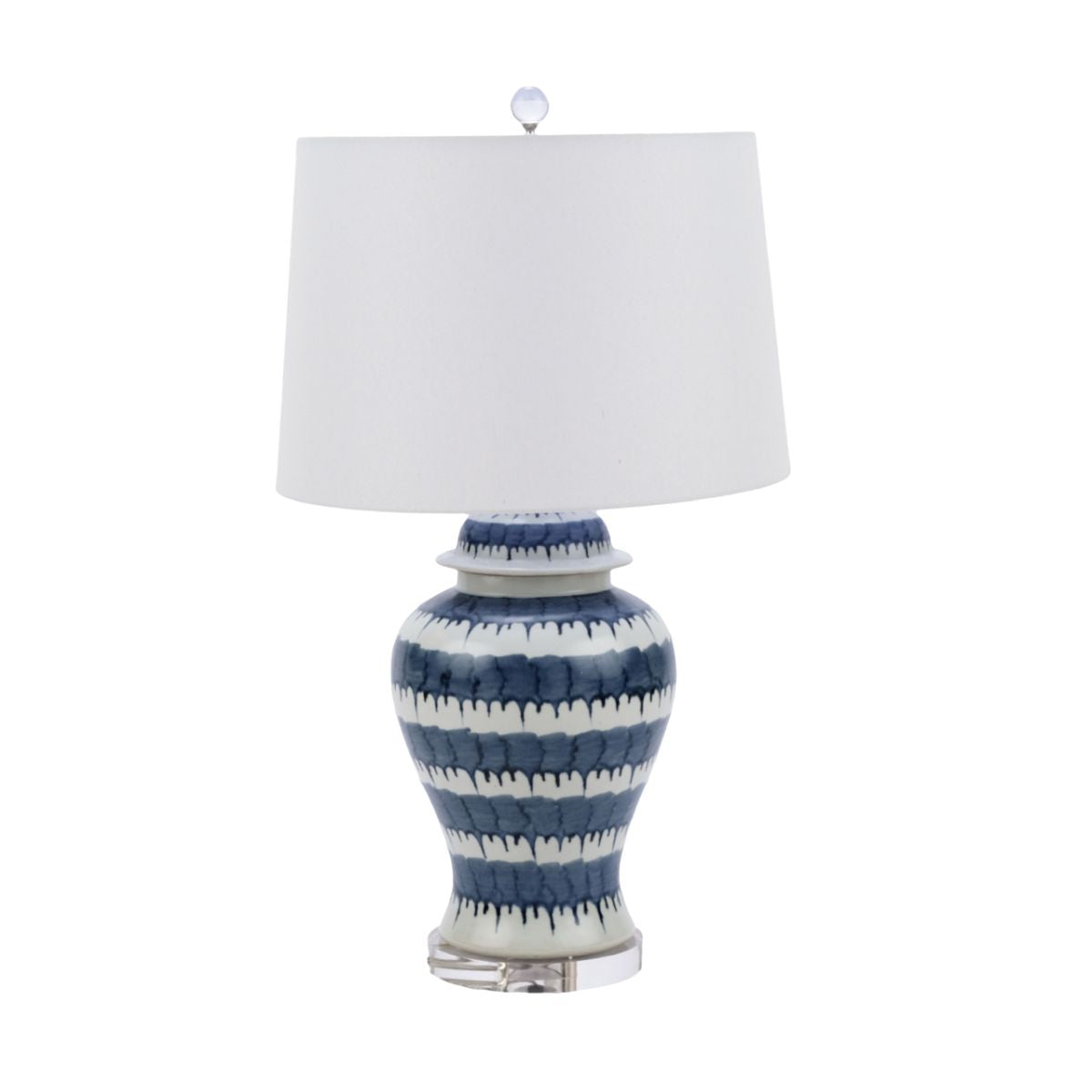 Legend of Asia Lighting Legend of Asia Blue and White Drip Table Lamp