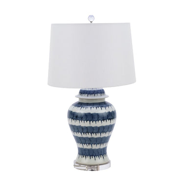 Legend of Asia Lighting Legend of Asia Blue and White Drip Table Lamp