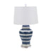Legend of Asia Lighting Legend of Asia Blue and White Drip Table Lamp