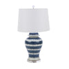 Legend of Asia Lighting Legend of Asia Blue and White Drip Table Lamp