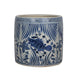 Legend of Asia Giftware Legend of Asia Blue And White Fish Lotus Greek Key Cachepot