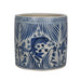 Legend of Asia Giftware Legend of Asia Blue And White Fish Lotus Greek Key Cachepot