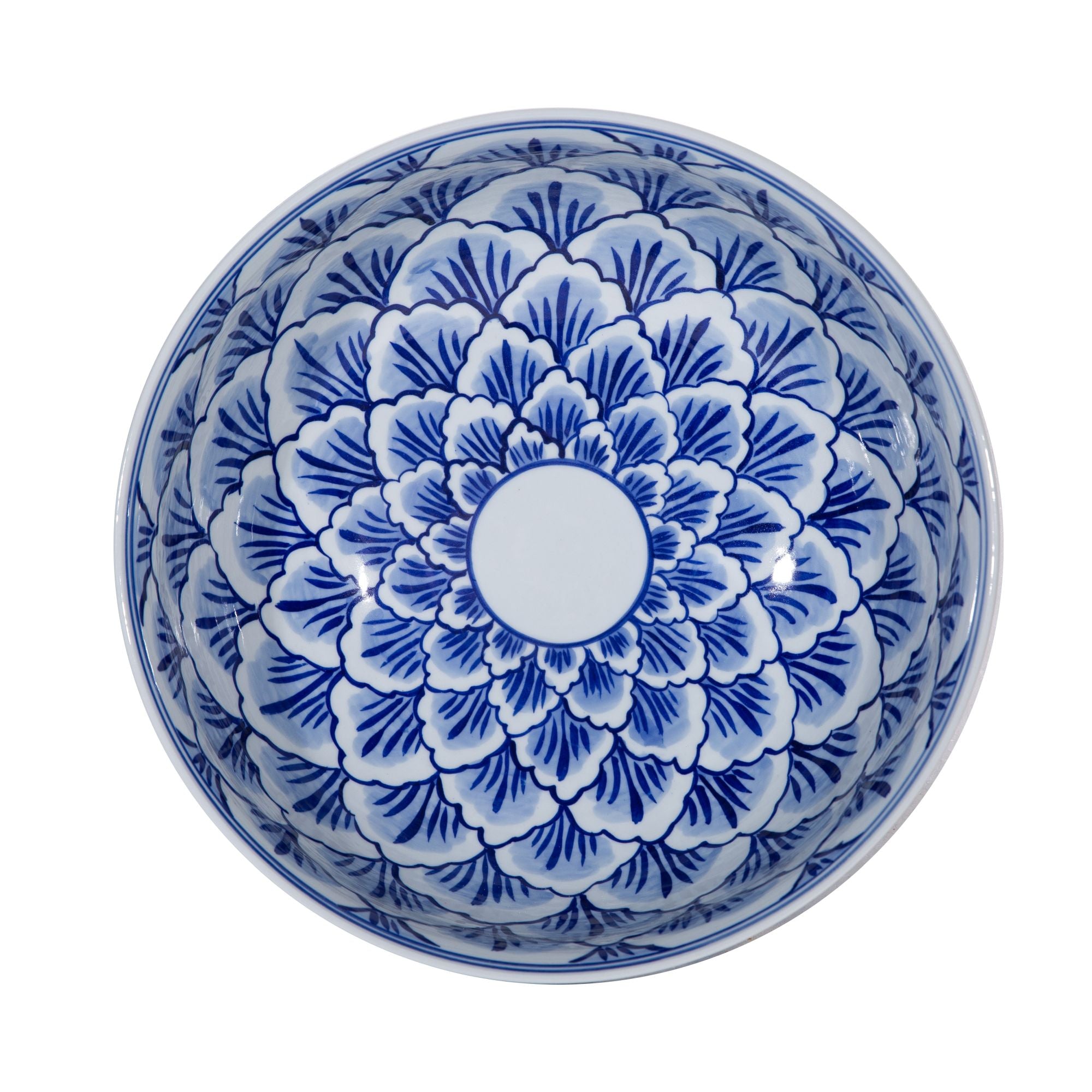 Legend of Asia Home Decor Legend of Asia Blue and White Lucky Leaf Bowl