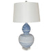 Legend of Asia Lighting Legend of Asia Blue And White Marblized Gourd Vase Lamp