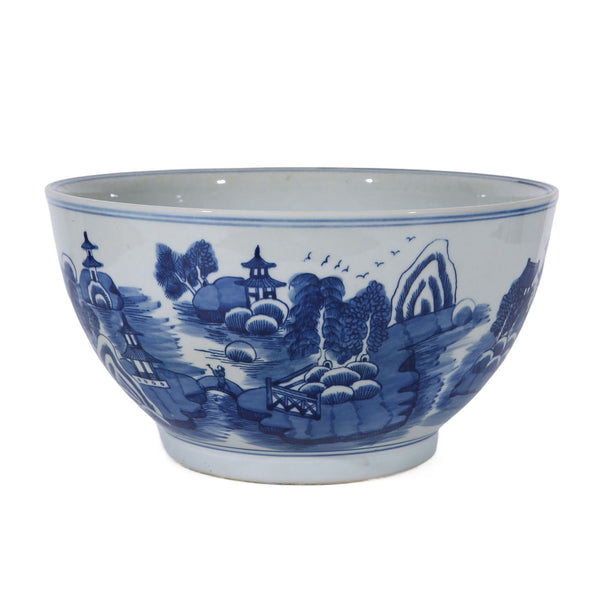 Legend of Asia Home Legend of Asia Blue And White Mountain Pagoda Bowl