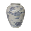 Legend of Asia Home Legend of Asia Blue And White Open Top Jar With Pine Deer Motif