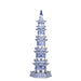 Legend of Asia Home Legend of Asia Blue And White Pagoda 5 Tier Twisted Vine Motif