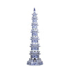 Legend of Asia Home Legend of Asia Blue And White Pagoda 7 Tier Twisted Vine Motif