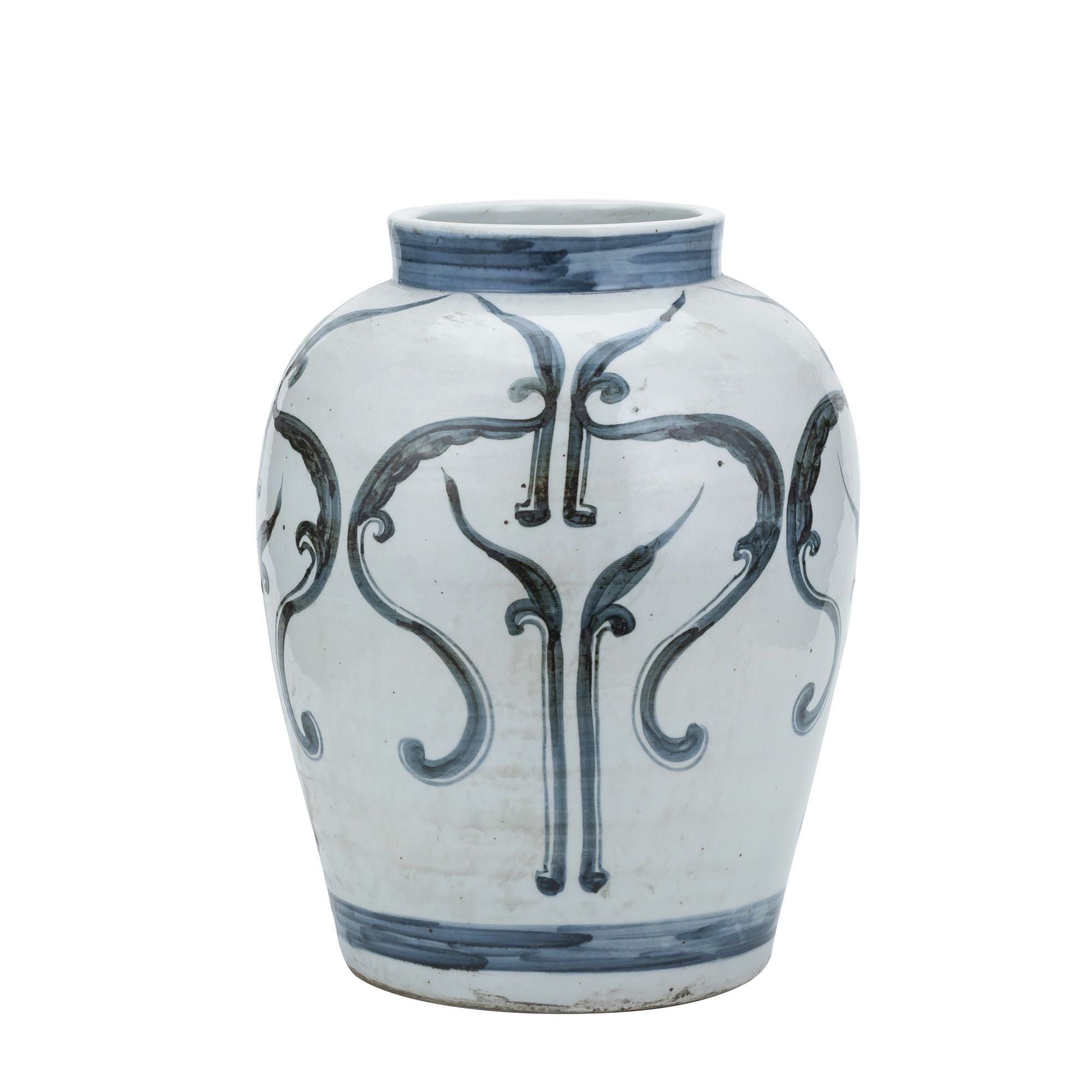 Legend of Asia Home Decor Legend of Asia Blue And White Peking Opera Mask Jar
