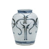 Legend of Asia Home Decor Legend of Asia Blue And White Peking Opera Mask Jar
