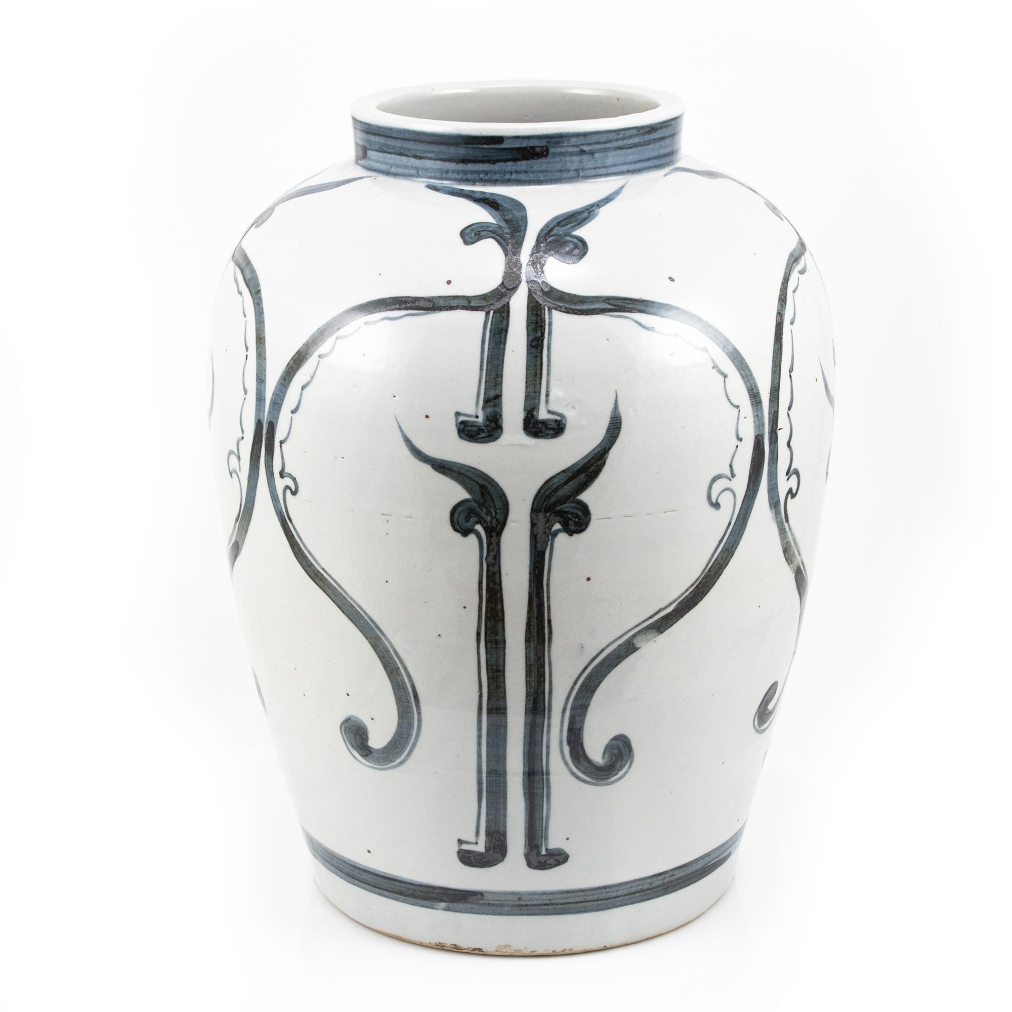 Legend of Asia Home Decor Legend of Asia Blue And White Peking Opera Mask Jar
