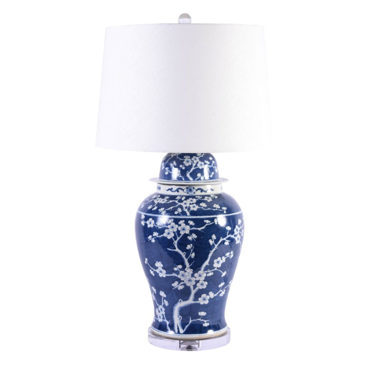 Legend of Asia Lighting Legend of Asia Blue And White Plum Blossom Temple Jar Lamp