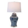 Legend of Asia Lighting Legend of Asia Blue And White Porcelain Chain Temple Jar Lamp