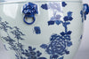Legend of Asia Home Decor Legend of Asia Blue And White Porcelain Magnolia Pheasant Planter Lion Handle
