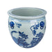 Legend of Asia Home Decor Legend of Asia Blue And White Porcelain Magnolia Pheasant Planter Lion Handle